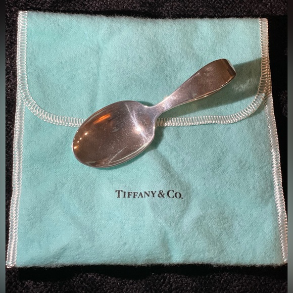 Tiffany & Co curved loop handle baby spoon